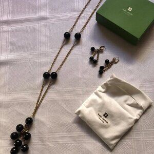 Vintage retro style 60's 70's Kate Spade Jewelry set - necklace and earrings